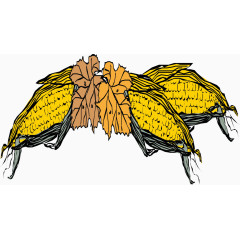 手绘玉米素材图片