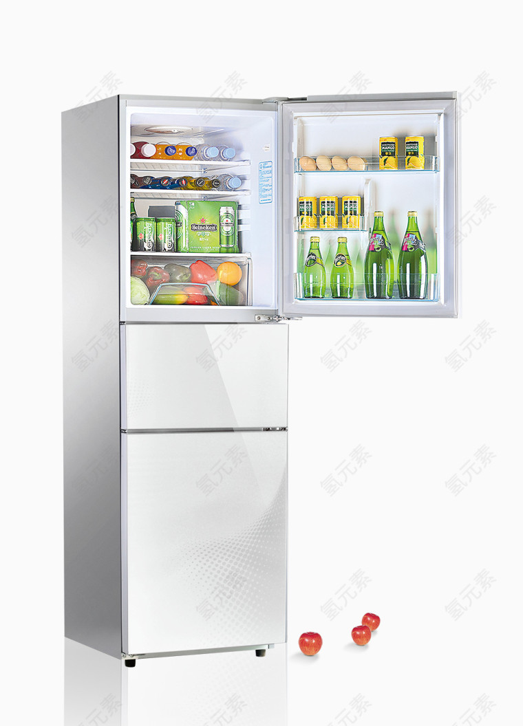 打开的冰箱