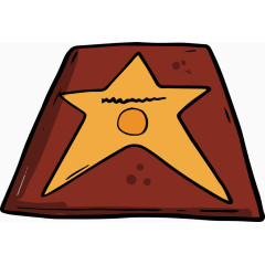 手绘五角星矢量图