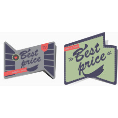 复古标签对比竞价素材