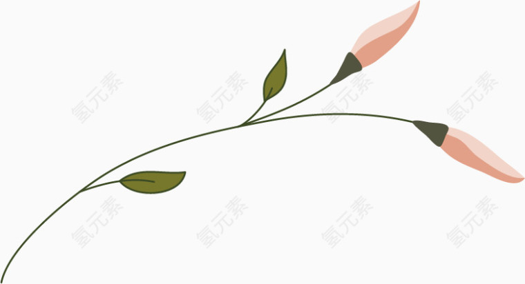淡雅花枝