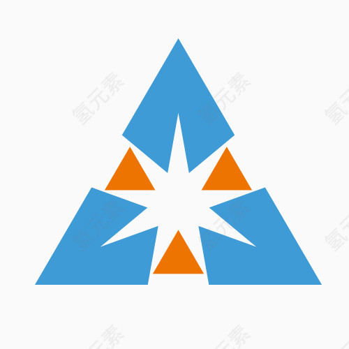 个性企业三角形LOGO设计矢量图