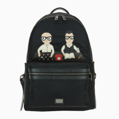 Dolce&Gabbana黑色卡通双肩包