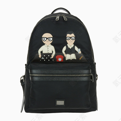 Dolce&Gabbana黑色卡通双肩包