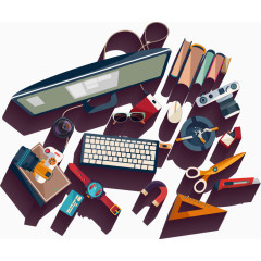 扁平化办公用具