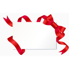 丝带边框红色标牌