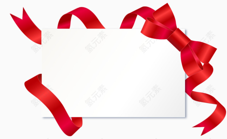 丝带边框红色标牌