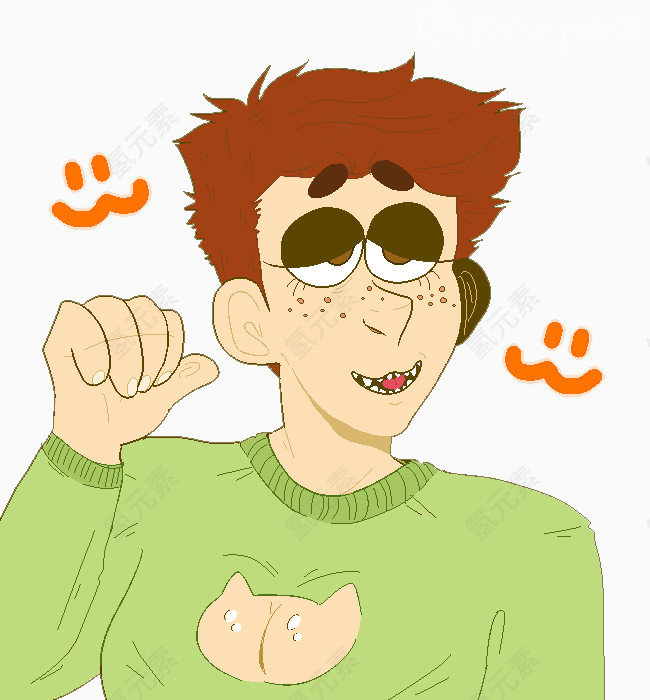 穿绿衣服的人物