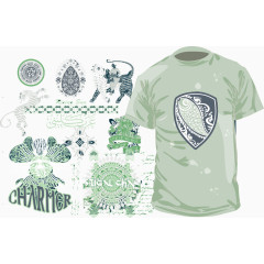 创意设计西式风格衣服图案