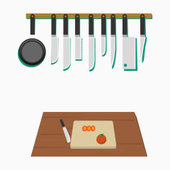 矢量厨房用具