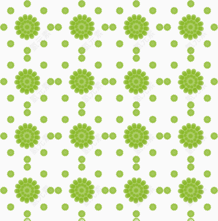 矢量绿色花朵底纹