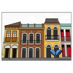 创意手绘设计楼房