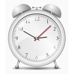 矢量拟真钟表 时钟计时器闹钟银色