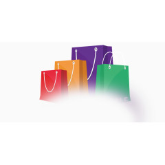 各种颜色的购物袋