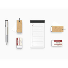 无印良品文具四件PSD素材