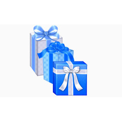 圣诞节蓝色盒子矢量图