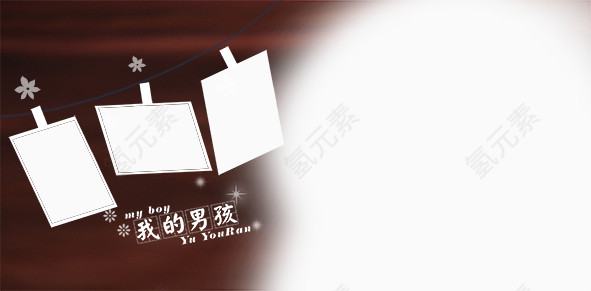 矢量男孩影楼相册模版