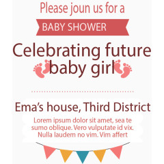 迎接新生儿邀请函