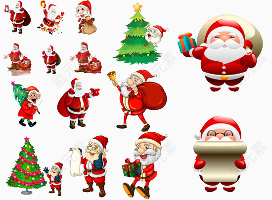 忙碌的圣诞老人