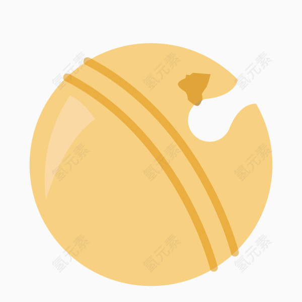 新年铃铛黄色