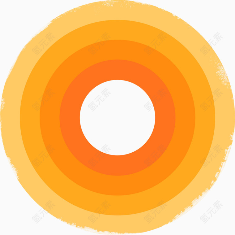 创意合成橙色的圆圈形状