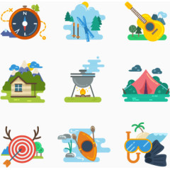 野外技能矢量图