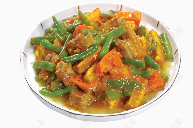 农家风情豆角玉米