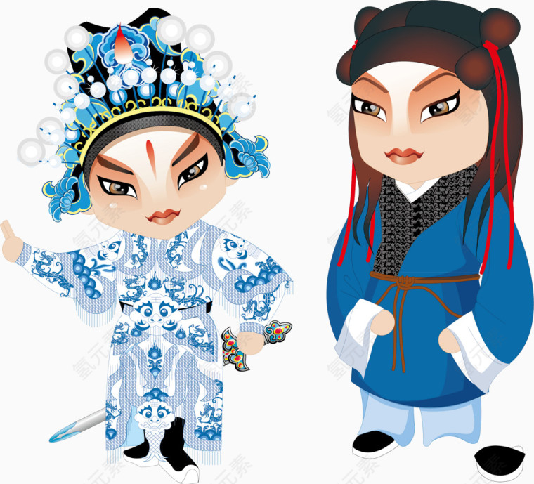 戏曲人物海报素材