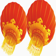 快乐圣诞元旦红色灯笼