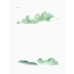 水墨山岩图片素材