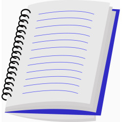 矢量横条日记本