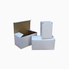 白色打开盖子的纸盒