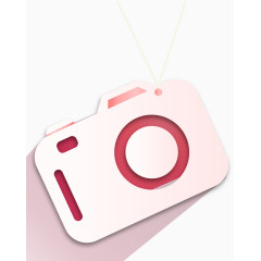 可爱红色矢量相机图形