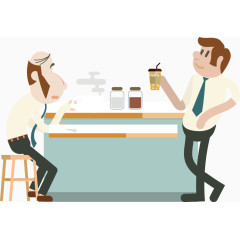 卡通商务人物元素