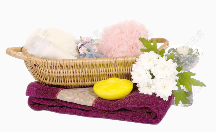 有质感的生活洗浴用品元素