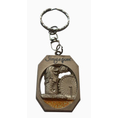 鱼尾狮钥匙扣免抠