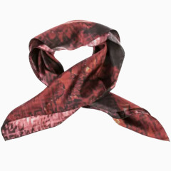 酒红色复古丝巾