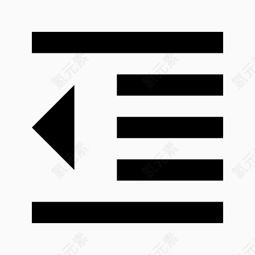 减少格式缩进谷歌材质设计图标