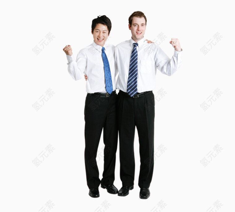 为了胜利欢呼的男人