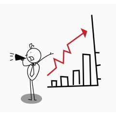 业绩上升矢量