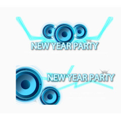 绿光音响派对横幅