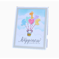 可爱老鼠气球卡片