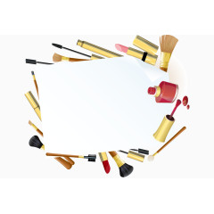 日常化妆品工具类矢量