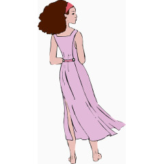 简约现代少女卡通