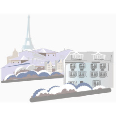 城堡房子冬季素材