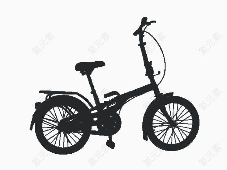 折叠自行车轮廓