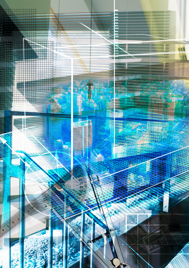 科技未来摩登时尚线框