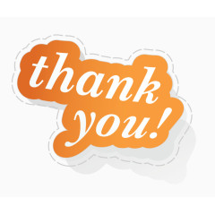 矢量谢谢标签素材