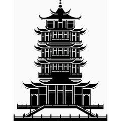 黄鹤楼剪影元素