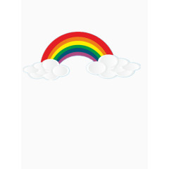 彩虹白云矢量图